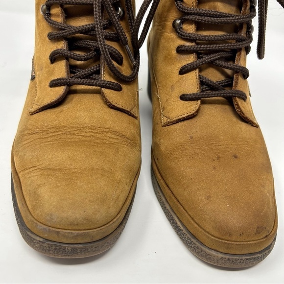 Mephisto Air Jet Tan Light Brown Leather Lace Up Ankle Boots Size 7 - Picture 6 of 12